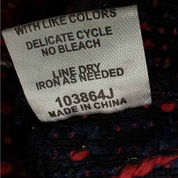 368 The Collective | NWOT Vintage Women’s Red Fringe Hem Sweater (Size M) - Picture 10 of 14